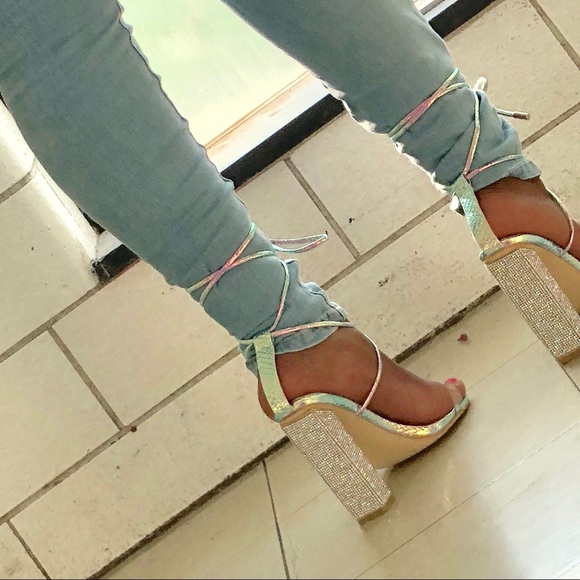 Multi Color Block Heels - Picture 5 of 5